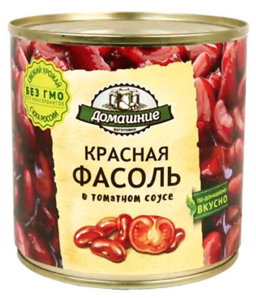 Фасоль красная в томатном соусе, Домашние Заготовки, 400 гр