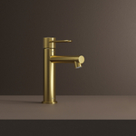 Смеситель для раковины 26к IDDIS DUNMG00i01 "Duna" литой, п/гайку ЗОЛОТО мат.