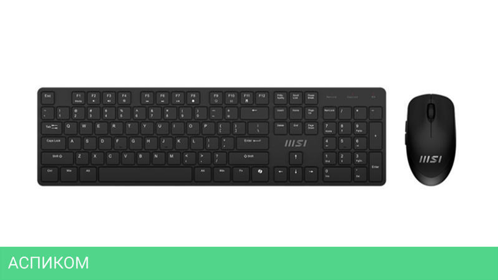 Набор периферии MSI Forge K200 Wireless Combo MS-8ZA4 черный (S11-43RU304-Y92)