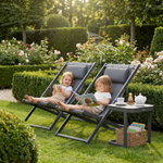 Стул-шезлонг Ideal Patio САНТОНИ складной, серый