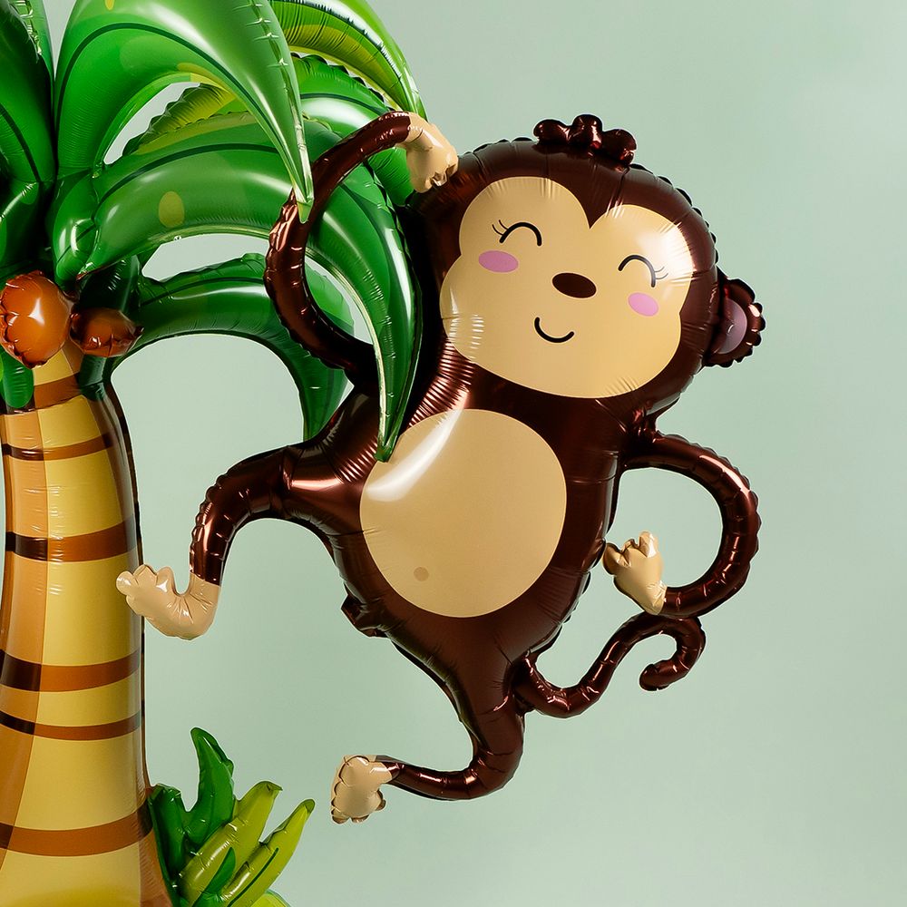 Шар (35''/89 см) Фигура, Веселая обезьянка, 1 шт.