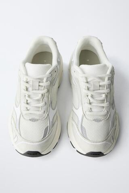 ZARA СПОРТИВНЫЕ КРОССОВКИ, БЕЛЫЙ
