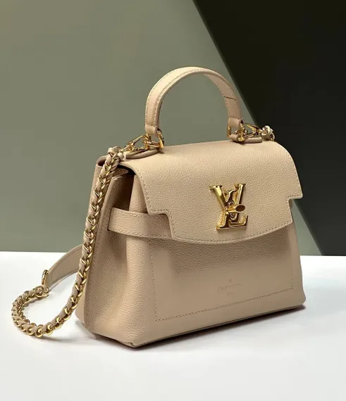 Сумка Louis Vuitton Lockme Ever Mini серо-бежевый