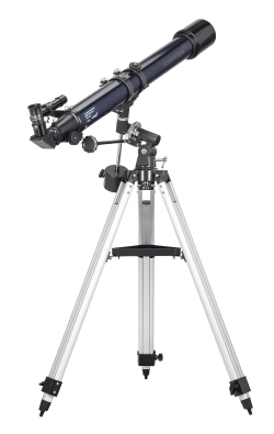 Телескоп Levenhuk New Skyline BASE 70/900 EQ1 вид сбоку на штативе