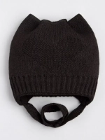 Шапка для девочки с ушками осенняя