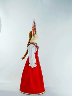 Кукла интерьерная Потешного промысла в  Девичьем русском праздничном костюме