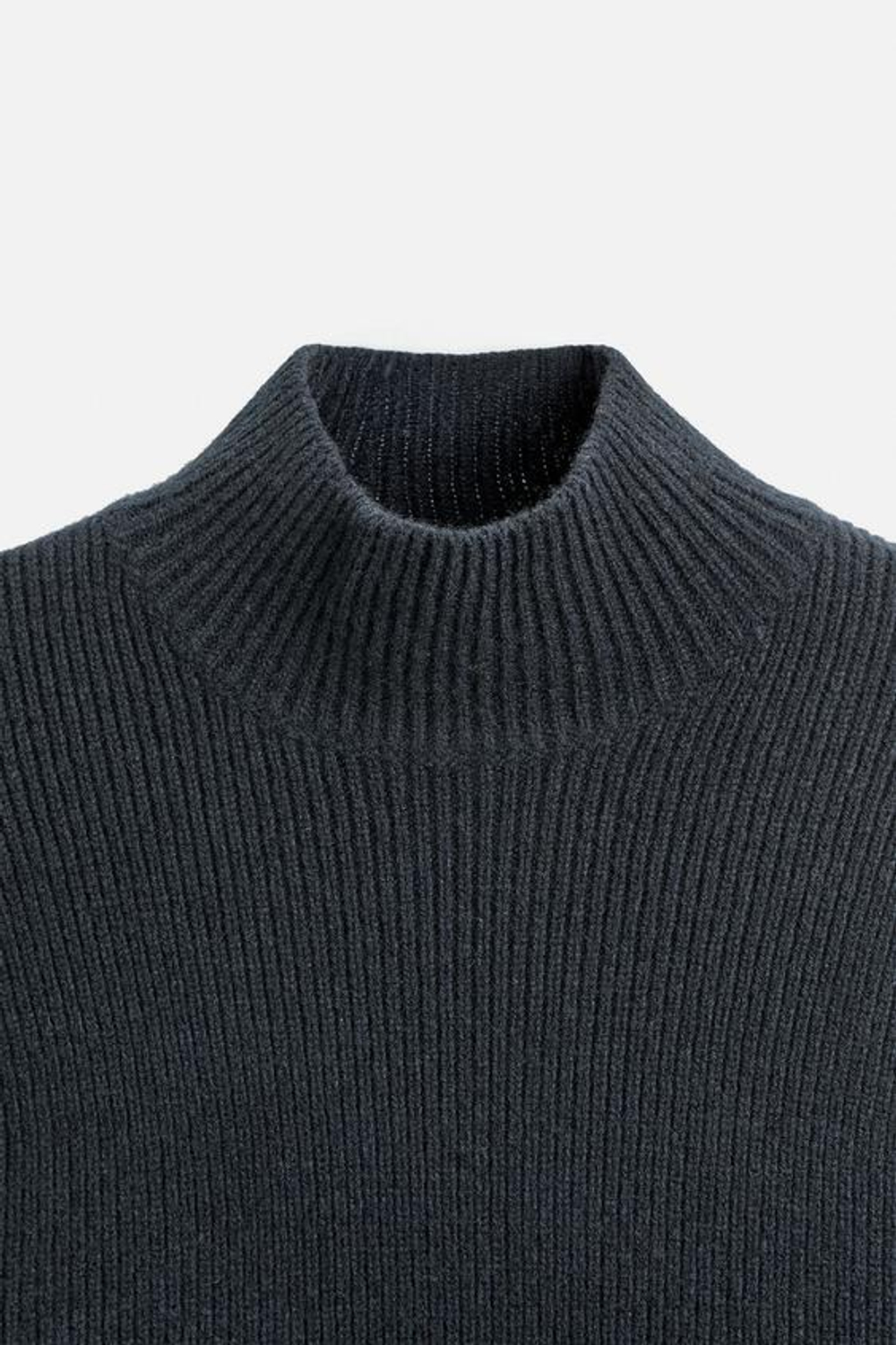 ZARA X NANUSHKA ВЯЗАНЫЙ СВИТЕР, ТЕМНО-СИНИЙ