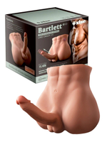 Телесный мужской торс с вибрацией и возвратно-поступательными движениями Bartlett (Цвет: телесный)