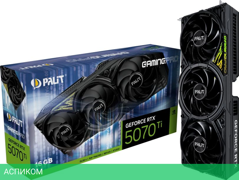 Видеокарта Palit GeForce RTX 5070Ti Gaming Pro 16Gb GDDR7 (NE7507T019T2-GB2031Y)