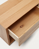 Alguema Тумба под ТВ из дубового шпона с натуральной отделкой 200 x 51 см