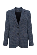 Жакет в клетку, Синий