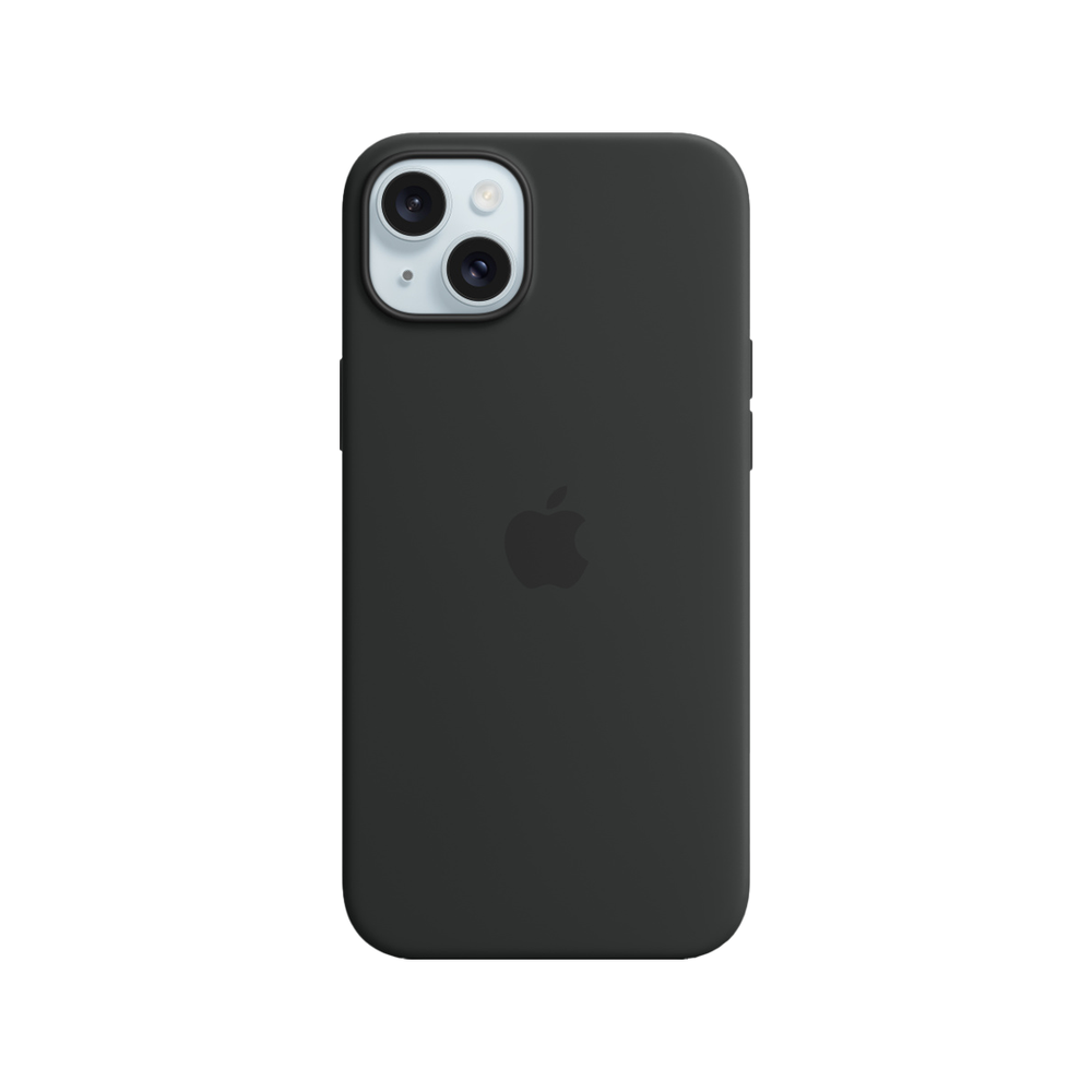 Силиконовый чехол с поддержкой MagSafe Apple Silicone Case для iPhone 15 Plus, Black (Черный)