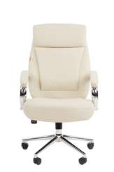 Офисное кресло Chairman 794 Россия хром экокожа светло-бежевая