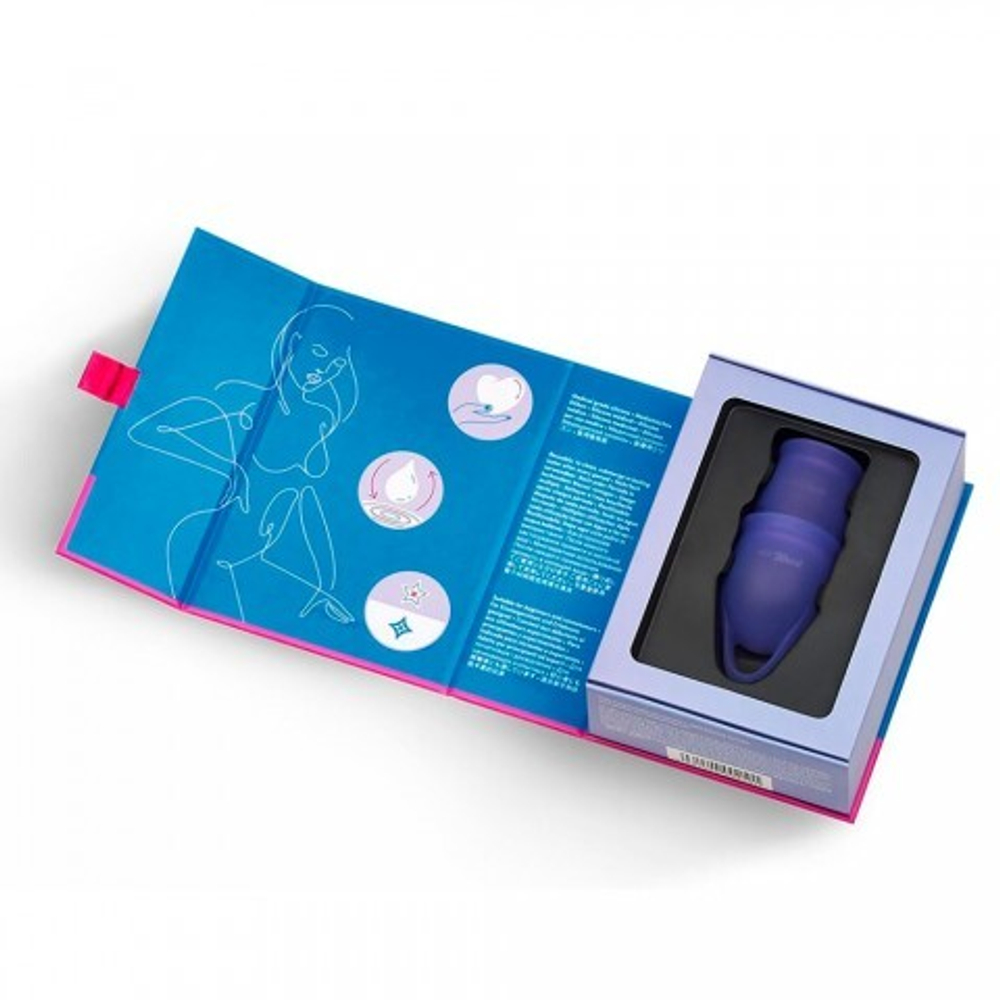 Набор менструальных чаш Satisfyer Feel confident, фиолетовый, 15 мл, 20 мл