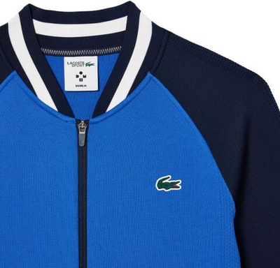 Мужская теннисная кофта Lacoste Tennis x Daniil Medvedev Sportsuit Ultra-Dry Jacket - blue/navy blue