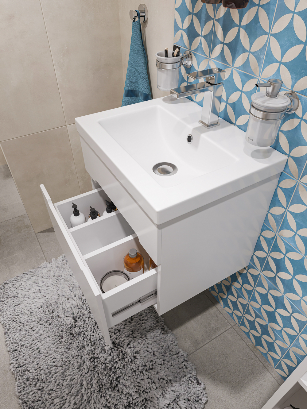 Тумба под раковину без столешницы DIWO Коломна 50 подвесная