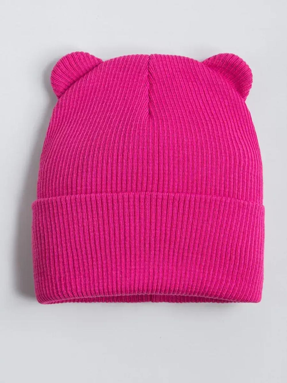 Шапка для девочки с ушками осенняя