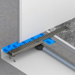 Душевой лоток Drain System 900 DS230109/18 Черное золото, с вставкой «Lines»