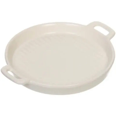 Блюдо керамическое «Акварель» 19*2,5см, молочное