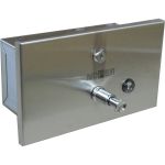 Диспенсер для мыла с кнопкой встраиваемый в стену 1200 мл. нерж.сталь NOFER. 03202.S матовый