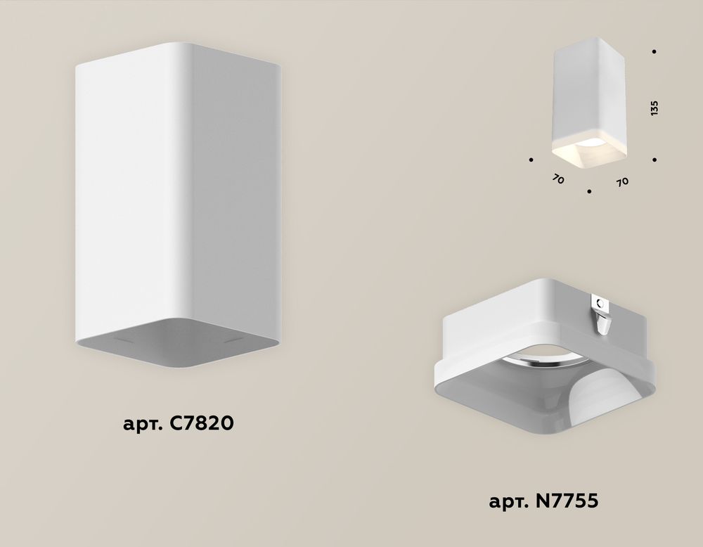Ambrella Комплект накладного светильника с акрилом MR16 Накладные XS7820021