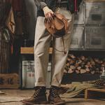 Винтажные минималистские брюки для мужчин Американский стиль весна и осень