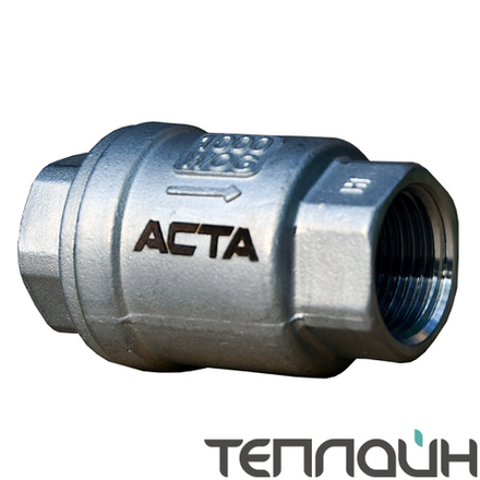 Клапан обратный нержавеющий АСТА-ОК351-м-40-200-2" DN 50 PN 40 резьбовой