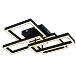 Потолочный светодиодный светильник 70Вт, 1920лм, 3000-6000K, Ra>80, плавная регулировка мощности, изменение цветовой температуры, ночник, пульт, металл/пластик, черный/белый