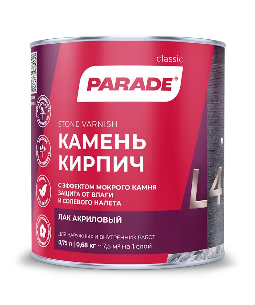 Лак по камню PARADE L40 акрил. глянц.  0,75л