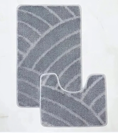 Комплект ковриков для ванной и туалета My Crystal 60*100 и 50*60 Модерн классик,серый