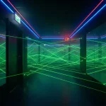 Лазерный лабиринт: 60 лазеров на 7,5 м2