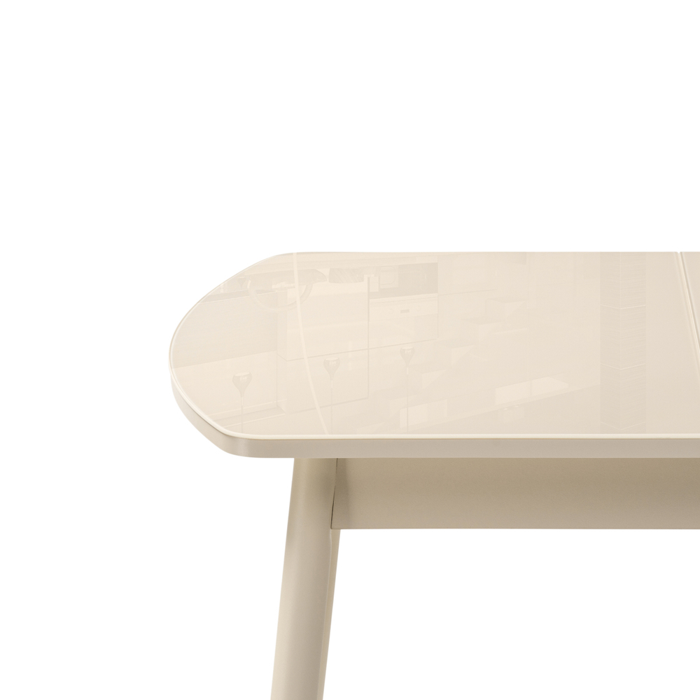 Стол стеклянный Woodville Калверт кремовый