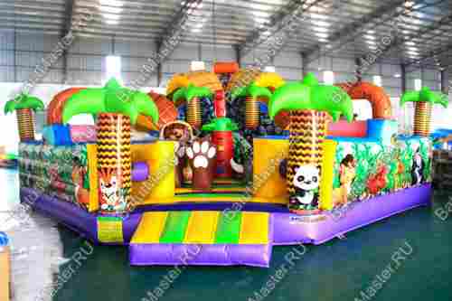 Надувной батут "В гостях у зебры" размер 7*7*4 м