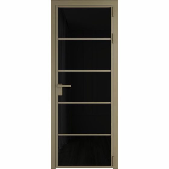 Алюминиевая дверь 14AG шампань остеклённая