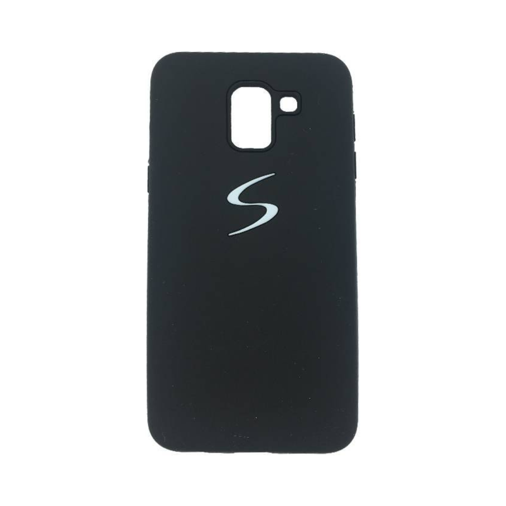 Силиконовый матовый чехол S-Design для Samsung J6, черный