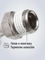 Фитинг цанговый пневматический Airtac PL601, угловой 90, трубка 6 мм, наружная резьба PT1/8, комплект 1 шт
