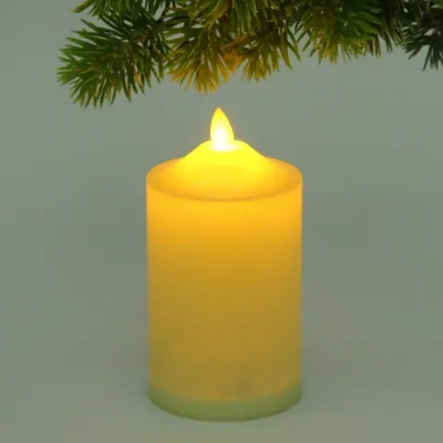 Сувенир с подсветкой «Свеча - Классика» 7,5*12,5 см (работает от батареек 3 ААА)