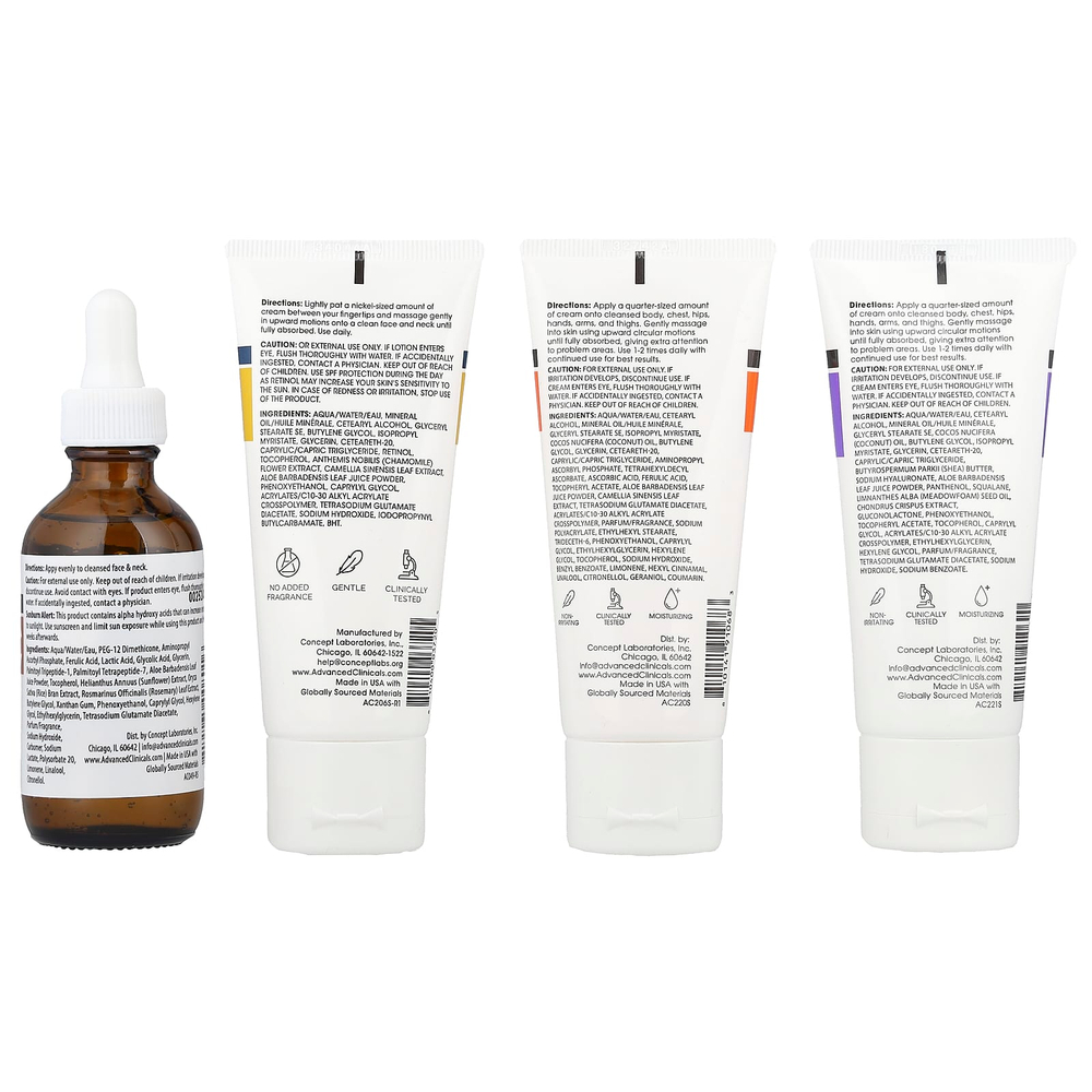 Advanced Clinicals, эксклюзивный набор iHerb, средства для ежедневного ухода, 5 предметов
