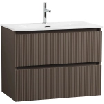 Тумба с раковиной BelBagno 80 UNO-MINI-800-2C-SO-СO+BB-8099-3-80 бежевая матовая