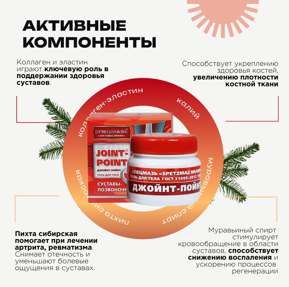 Гель для тела, ДЖОЙН-ПОЙНТ, 150мл, Шустер