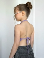 Летний топ для девочки на завязках