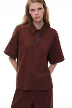 Поло из хлопка (Ping-Pong Games), шоколадное