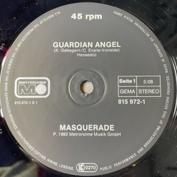 Винтажная виниловая пластинка LP Masquerade Guardian Angel (Germany 1983) Maxi Single 45 RPM