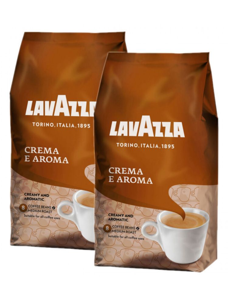 Кофе в зернах Lavazza Crema e Aroma, 1 кг, 2 шт