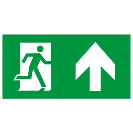 Пиктограмма ЭРА INFO-SSA-127 бэклит 259x128мм Человек-стрелка-вверх зеленая SSA-103