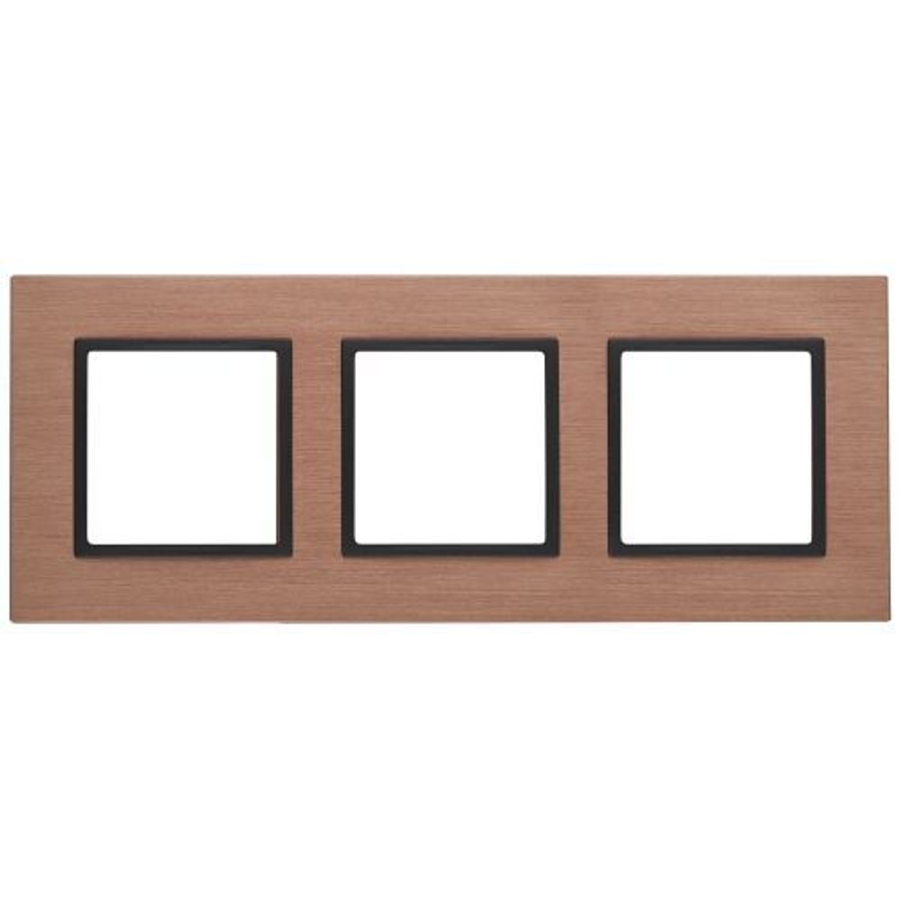 Рамка 3-м 14-5203-14 металл Elegance медь+антрацит ЭРА Б0034556