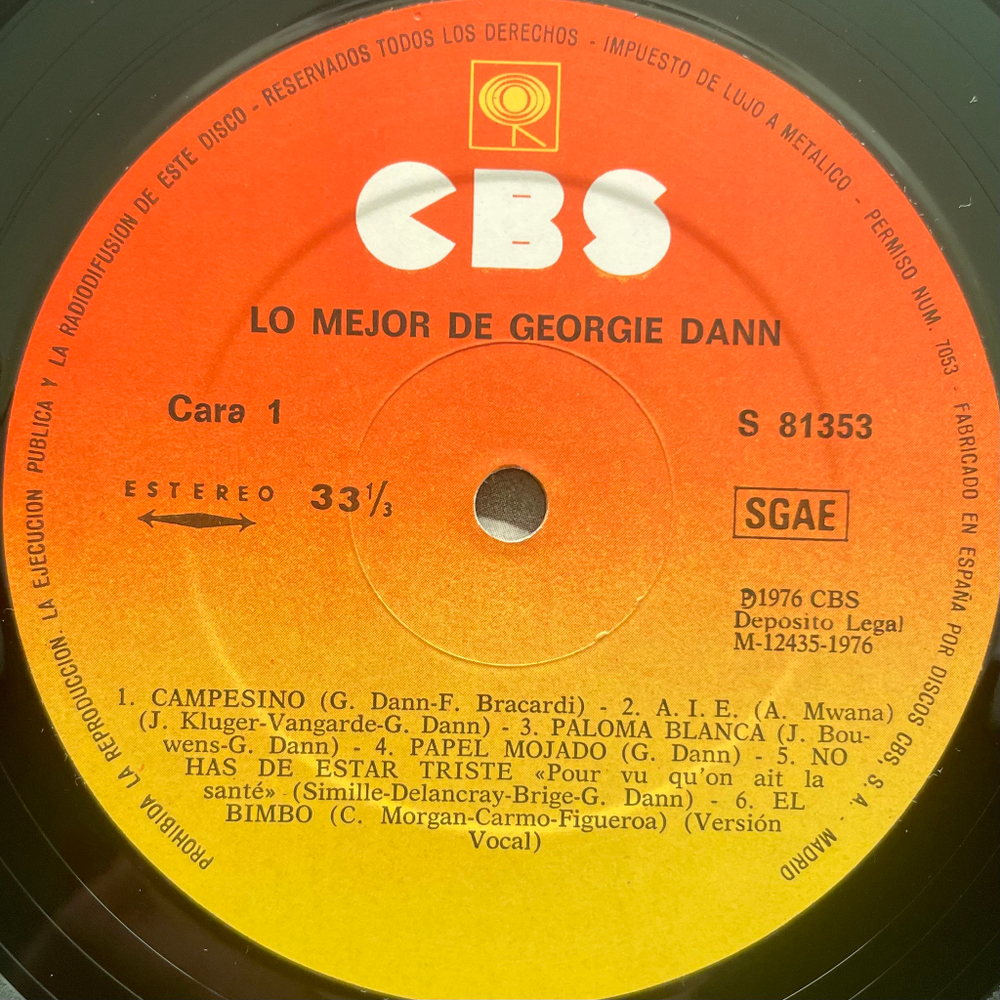 Georgie Dann ‎– Lo Mejor De Georgie Dann (Япония 1976г.)