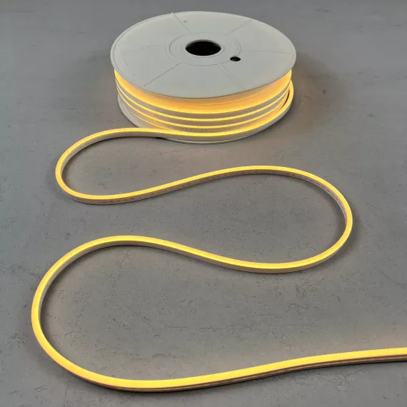 Односторонний гибкий Неон 8х16 мм., 1 метр, Тепло-Белый 24В, IP65, LTC (FR-23501)