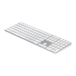 Беспроводная клавиатура c цифровым блоком Max Keyboard для MAC, Windows, алюминий, белый