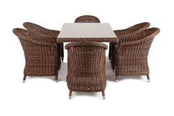 "Эспрессо" обеденная группа плетеная, цвет коричневый